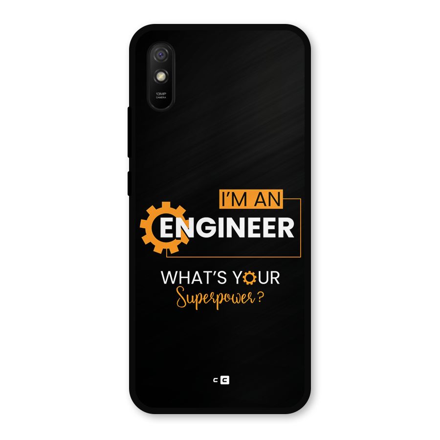 Engineer Superpower Metal Back Case for Redmi 9a