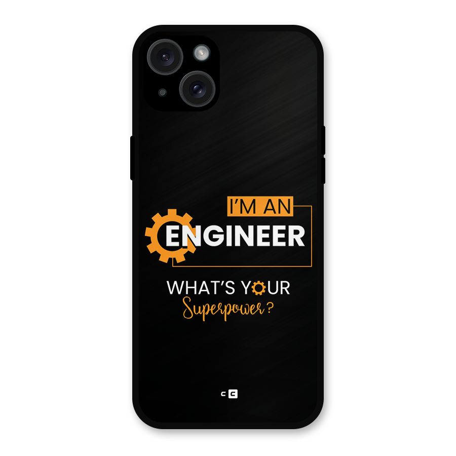 Engineer Superpower Metal Back Case for iPhone 15 Plus