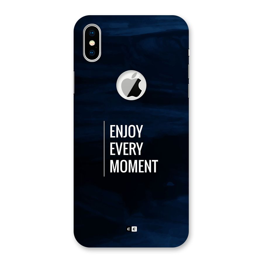 Enjoy Always Back Case for iPhone XS Logo Cut