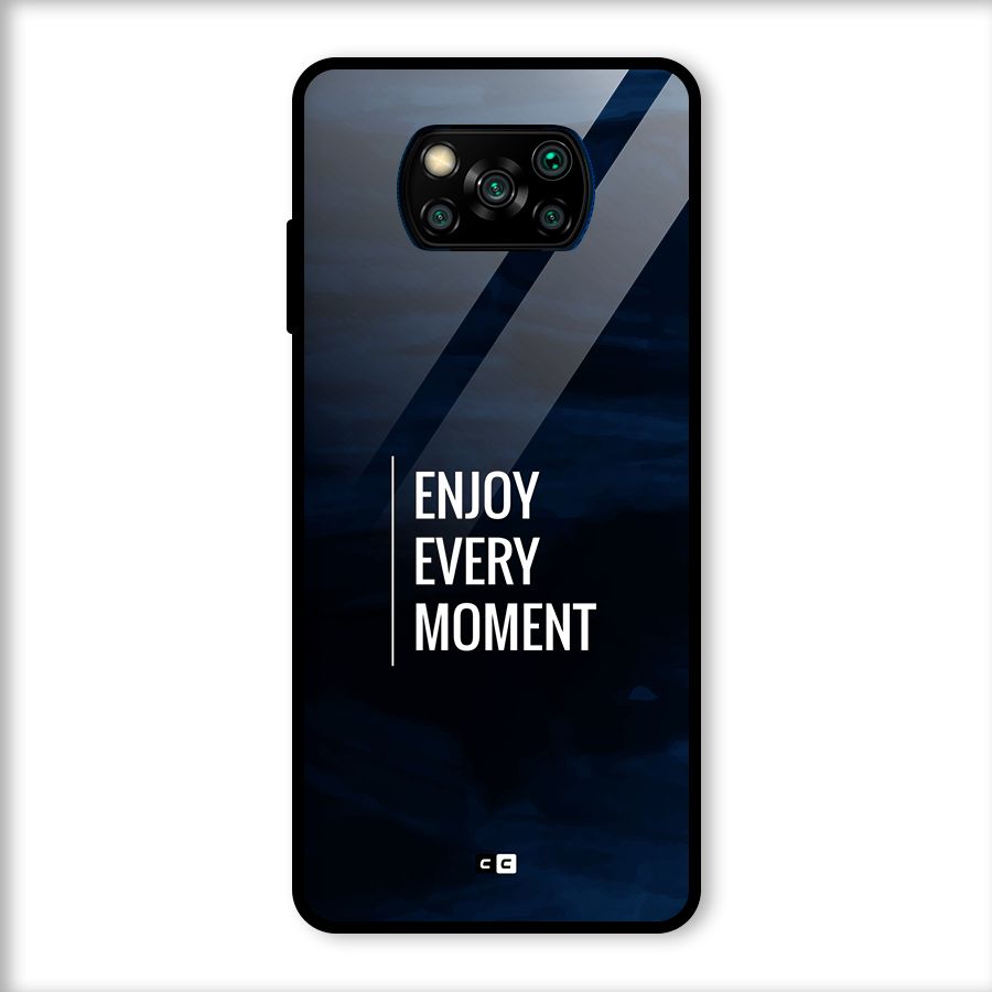 Enjoy Always Glass Back Case for Poco X3