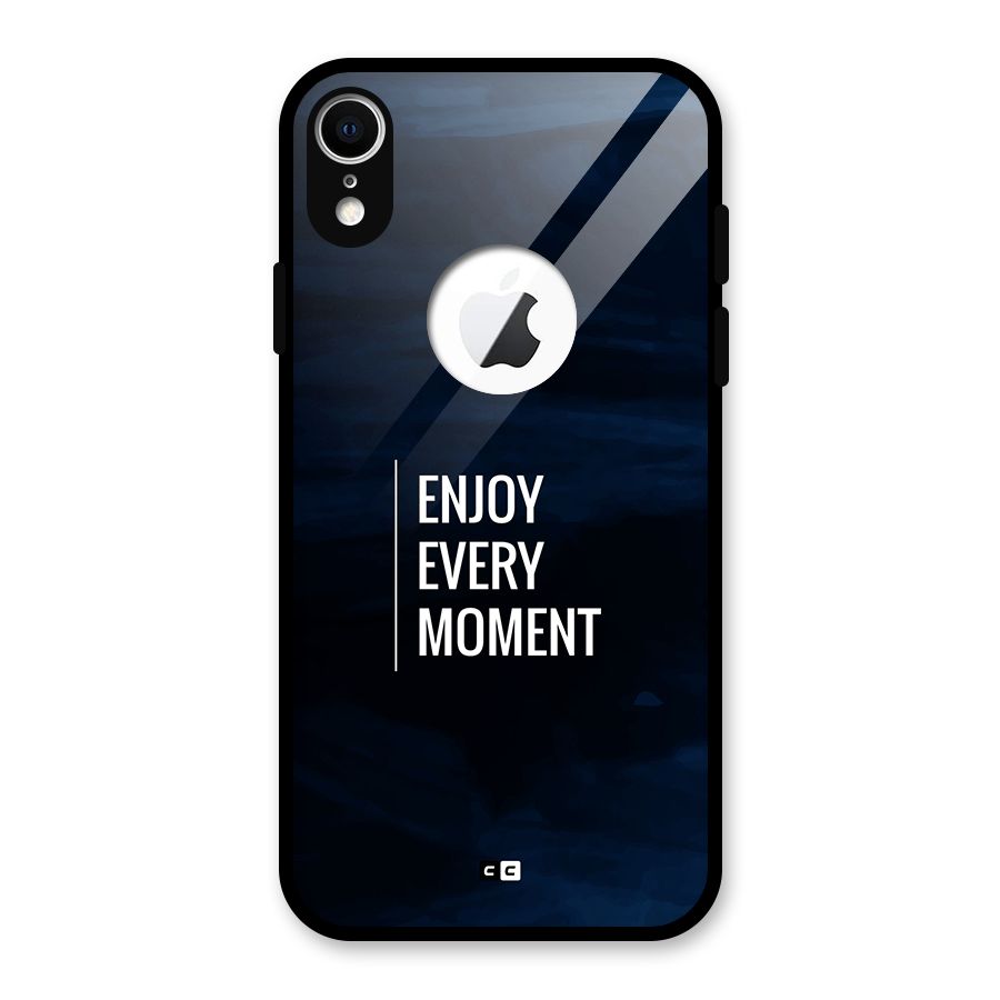 Enjoy Always Glass Back Case for iPhone XR Logo Cut