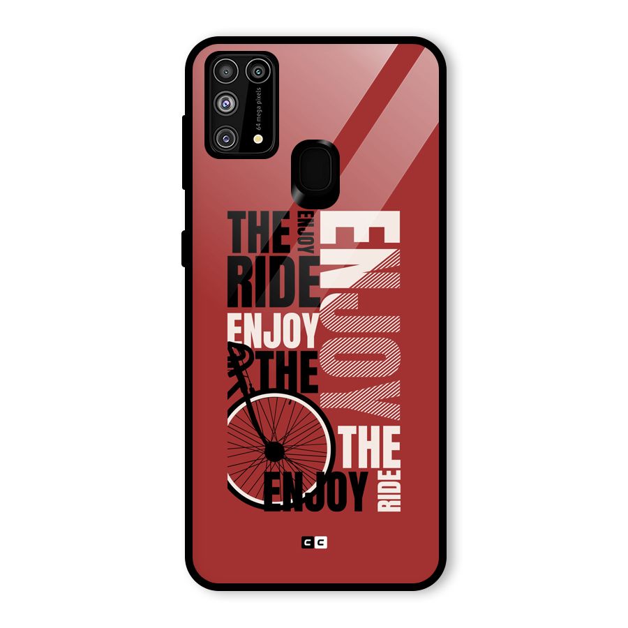 Enjoy The Ride Glass Back Case for Galaxy F41