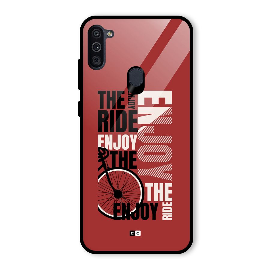 Enjoy The Ride Glass Back Case for Galaxy M11