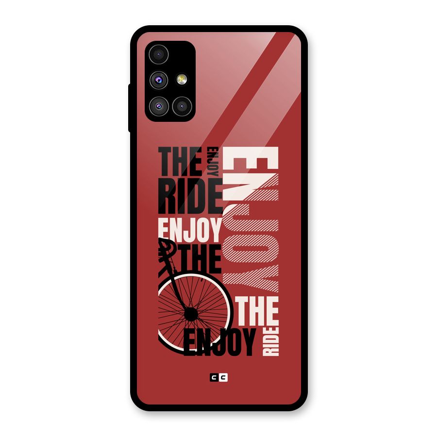 Enjoy The Ride Glass Back Case for Galaxy M51