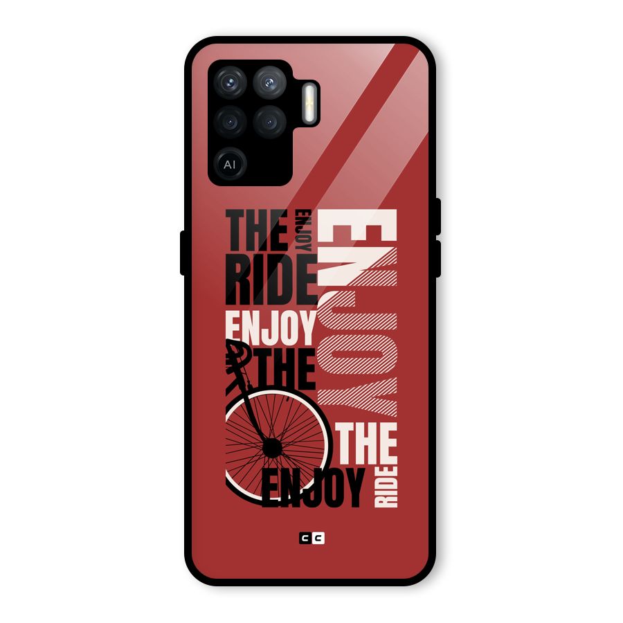 Enjoy The Ride Glass Back Case for Oppo F19 Pro