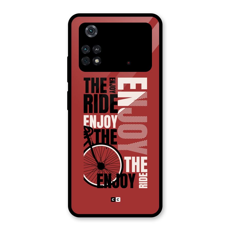 Enjoy The Ride Glass Back Case for Poco M4 Pro 4G