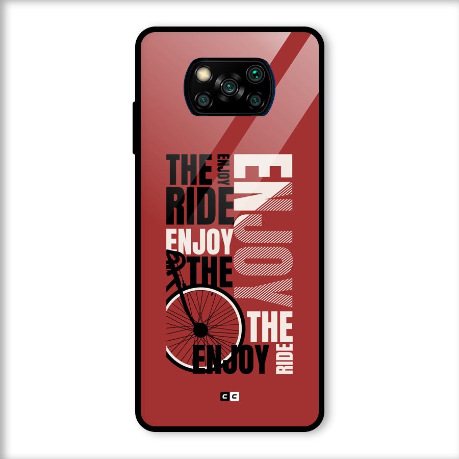 Enjoy The Ride Glass Back Case for Poco X3
