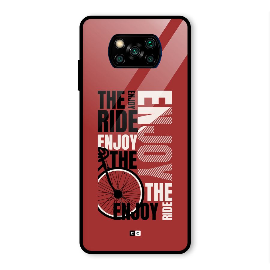 Enjoy The Ride Glass Back Case for Poco X3 Pro