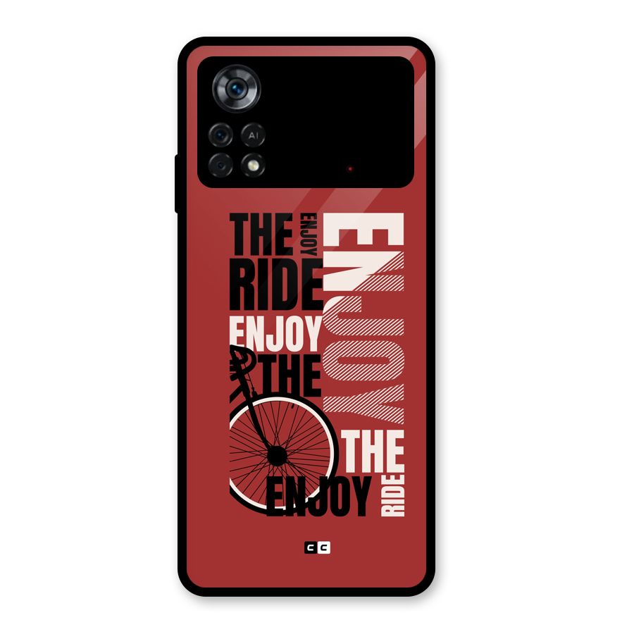 Enjoy The Ride Glass Back Case for Poco X4 Pro 5G