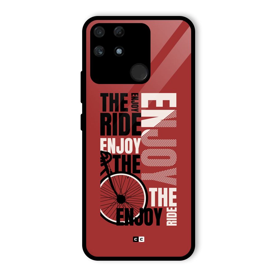 Enjoy The Ride Glass Back Case for Realme Narzo 50A