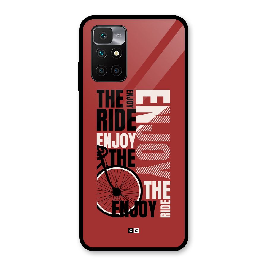 Enjoy The Ride Glass Back Case for Redmi 10 Prime