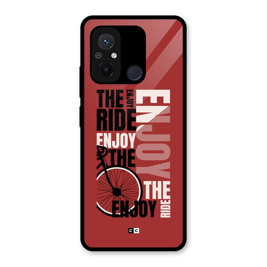 Enjoy The Ride Glass Back Case for Redmi 12C