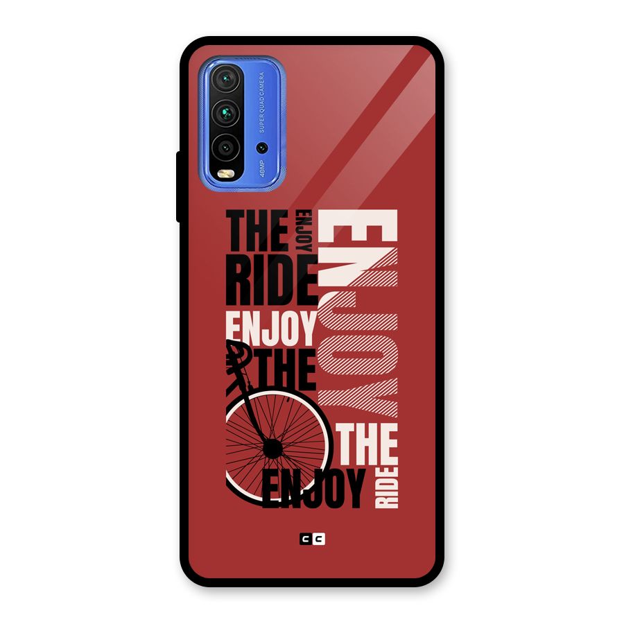 Enjoy The Ride Glass Back Case for Redmi 9 Power