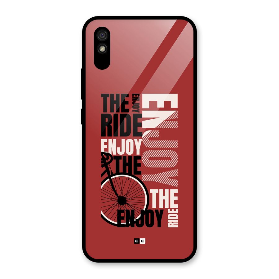Enjoy The Ride Glass Back Case for Redmi 9i