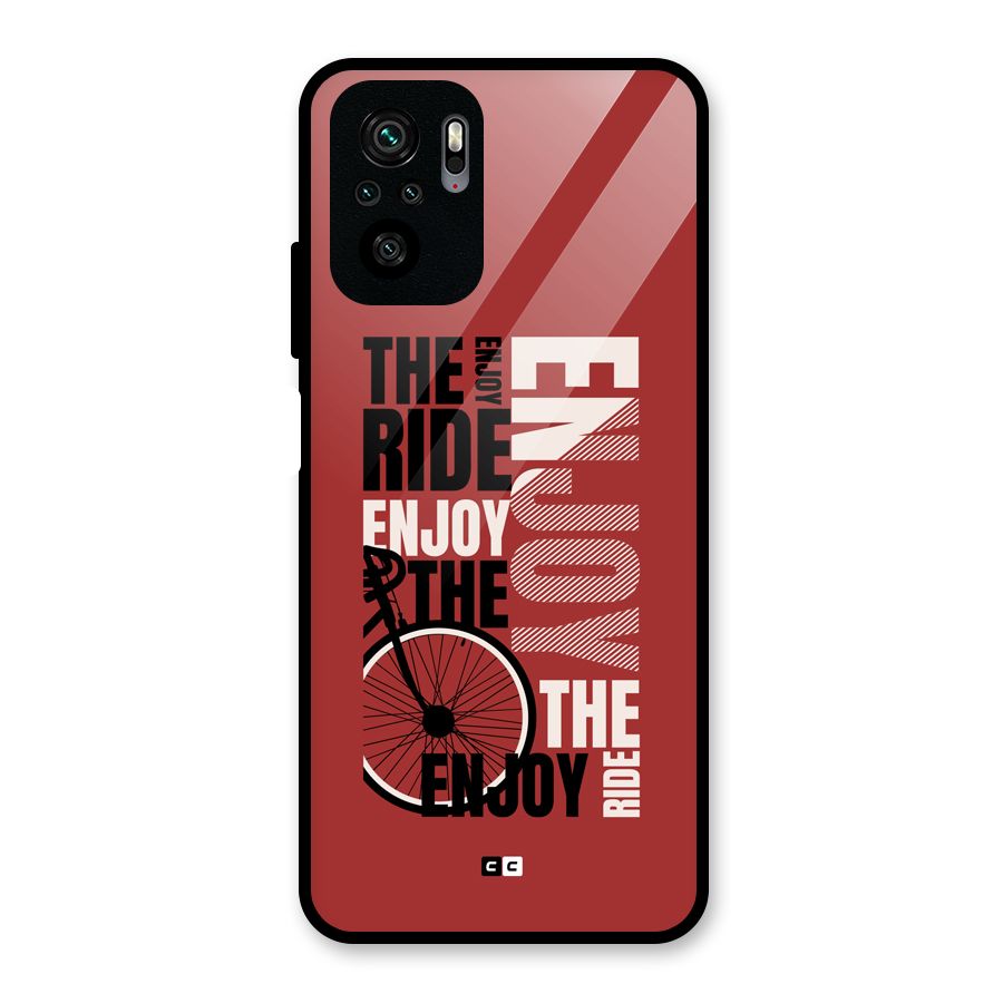 Enjoy The Ride Glass Back Case for Redmi Note 11 SE