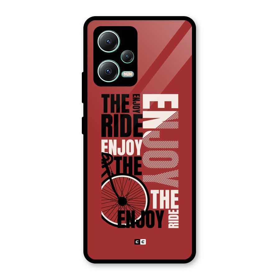 Enjoy The Ride Glass Back Case for Redmi Note 12 5G