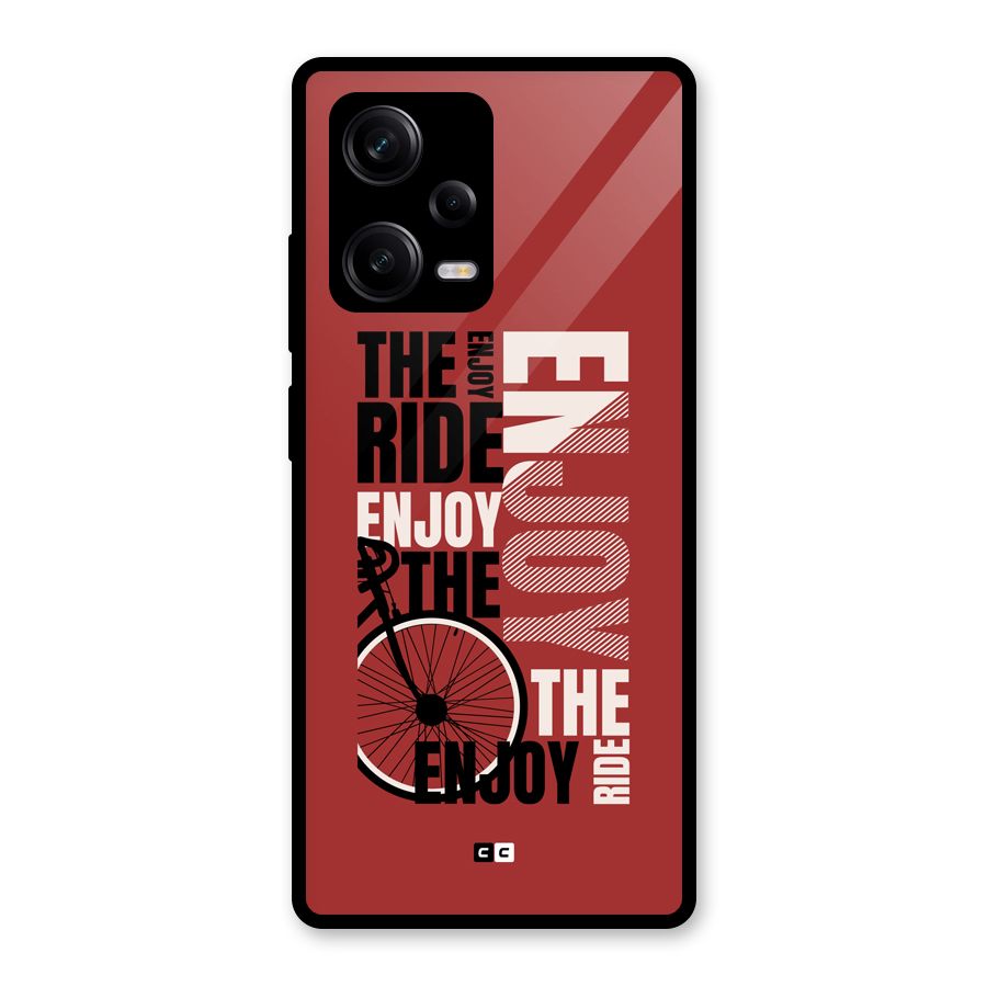 Enjoy The Ride Glass Back Case for Redmi Note 12 Pro