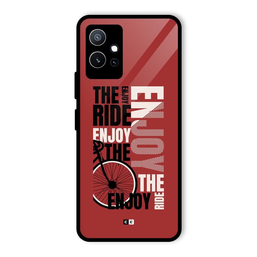 Enjoy The Ride Glass Back Case for Vivo T1 5G