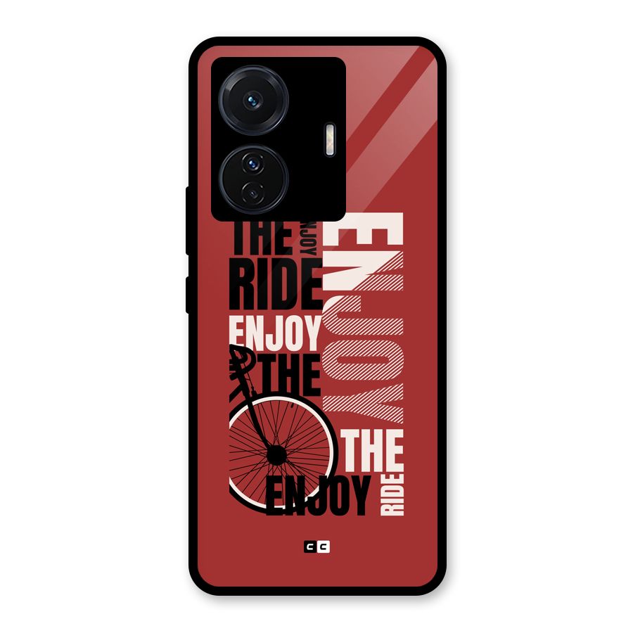Enjoy The Ride Glass Back Case for Vivo T1 Pro