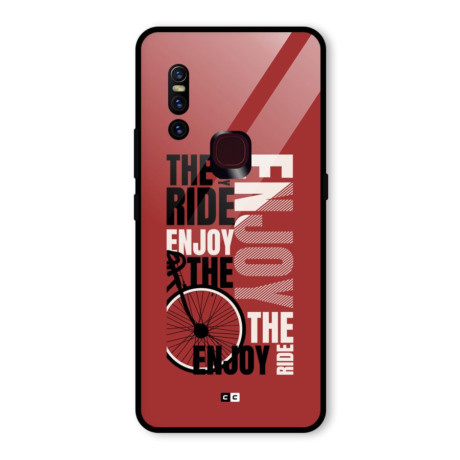 Enjoy The Ride Glass Back Case for Vivo V15