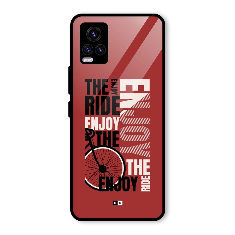 Enjoy The Ride Glass Back Case for Vivo V20 2021