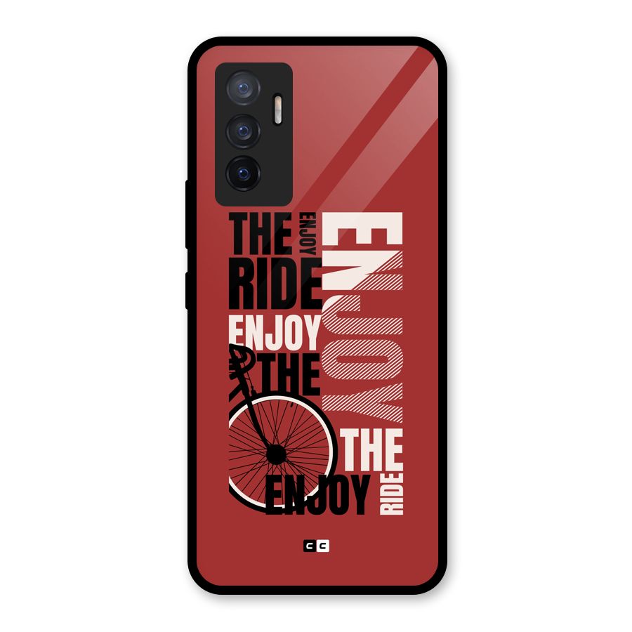 Enjoy The Ride Glass Back Case for Vivo V23e