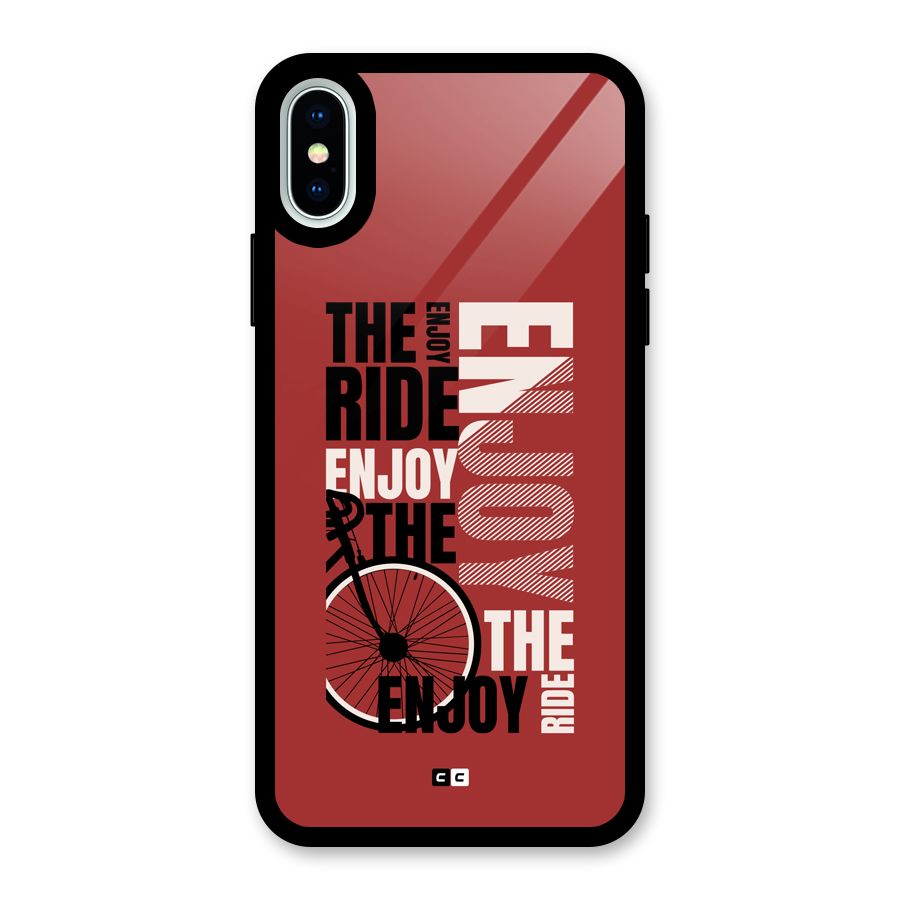Enjoy The Ride Glass Back Case for iPhone XS