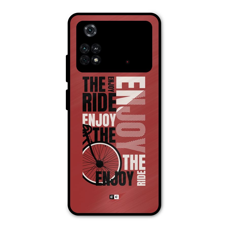 Enjoy The Ride Metal Back Case for Poco M4 Pro 4G