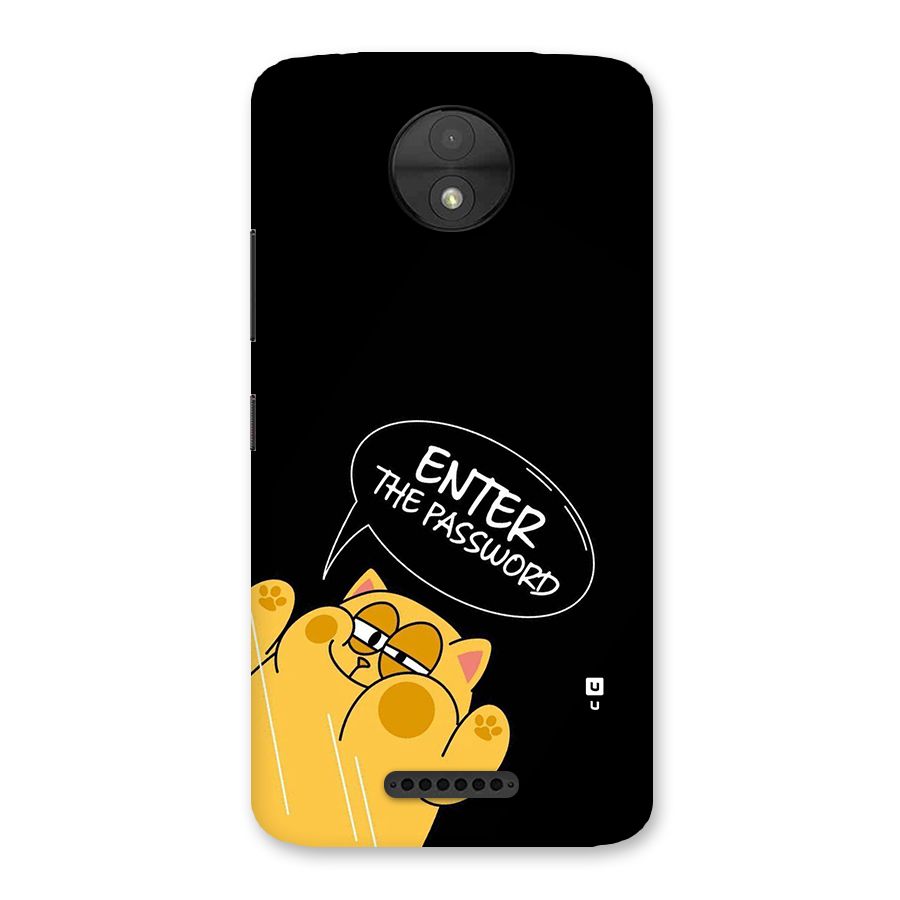 Enter The Password Back Case for Moto C