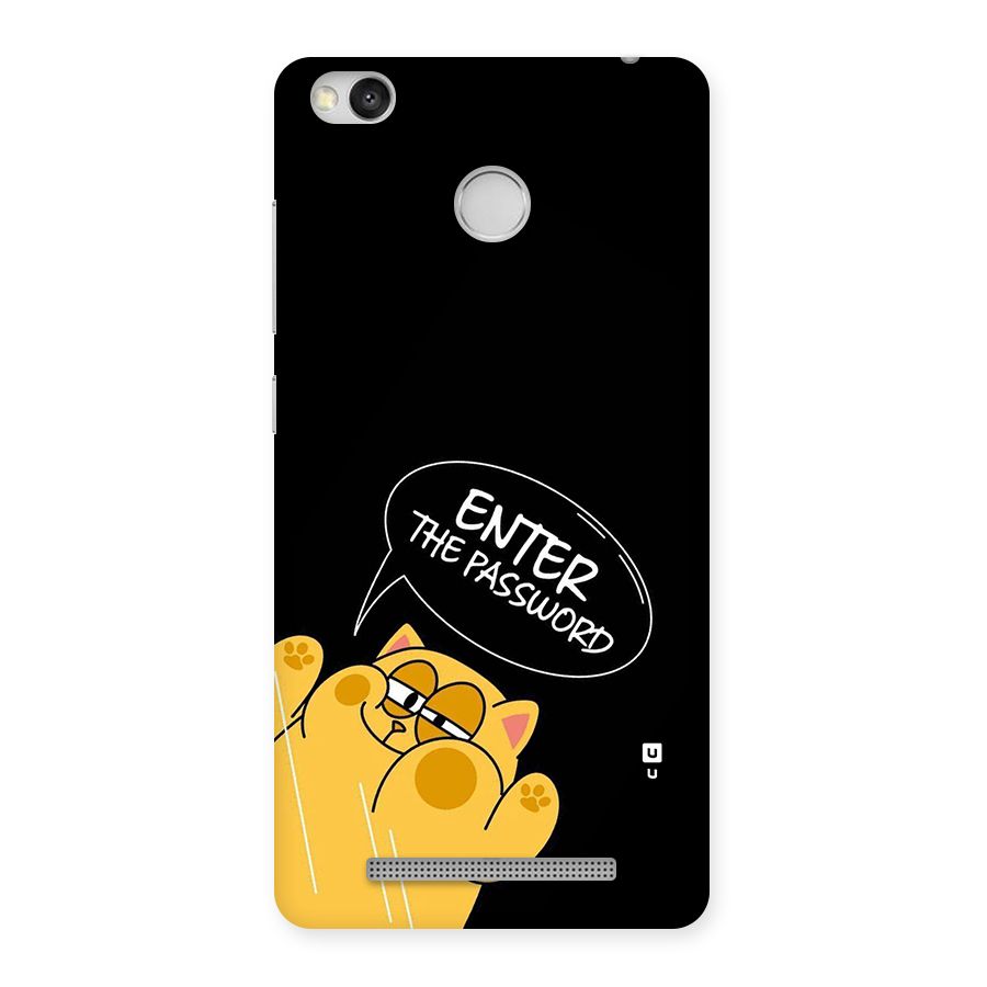 Enter The Password Back Case for Redmi 3S Prime