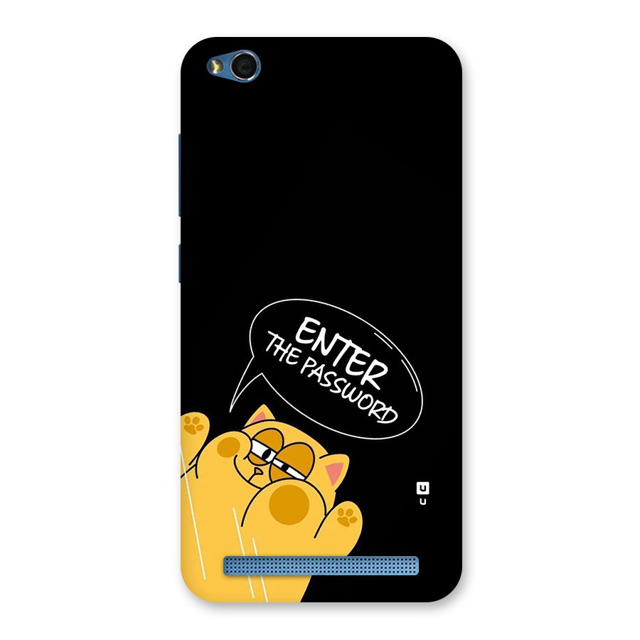 Enter The Password Back Case for Redmi 5A