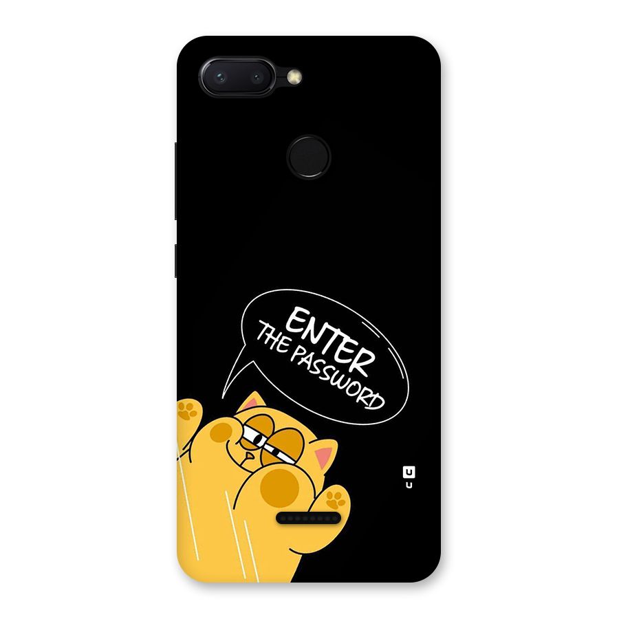 Enter The Password Back Case for Redmi 6