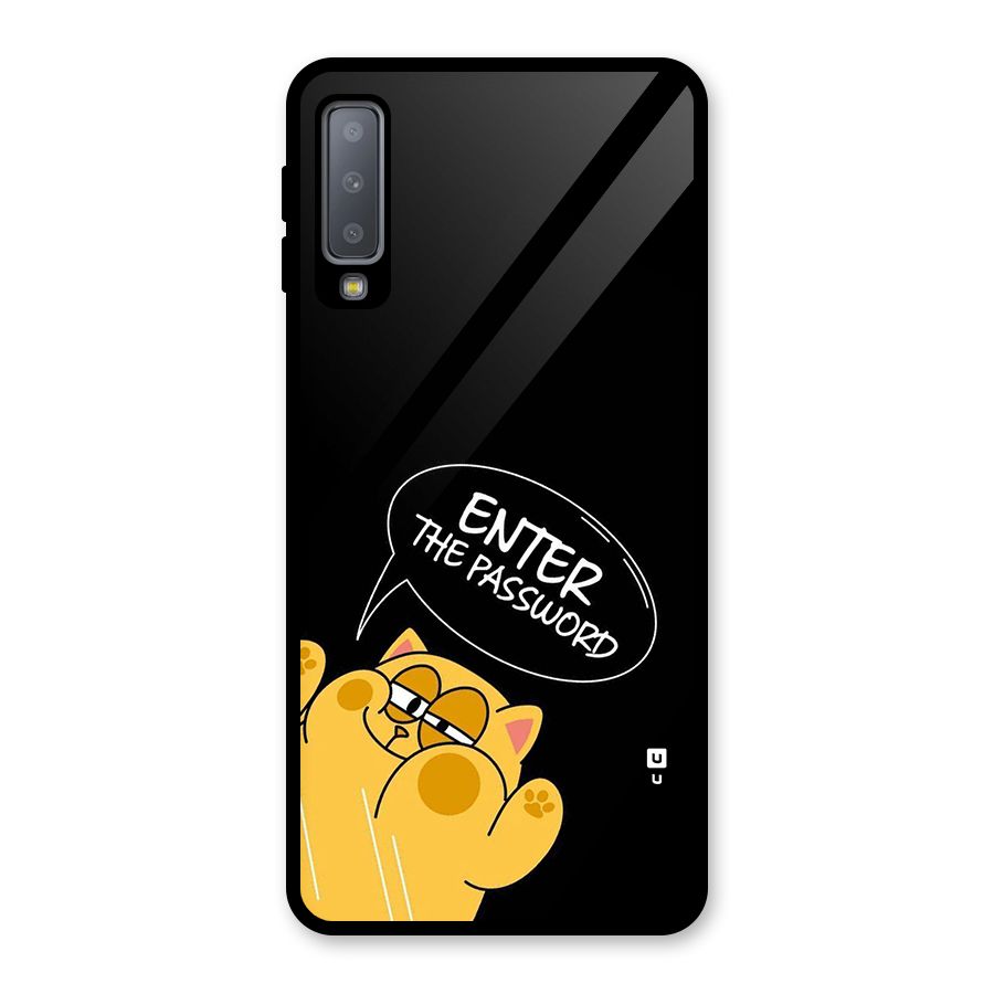 Enter The Password Glass Back Case for Galaxy A7 (2018)