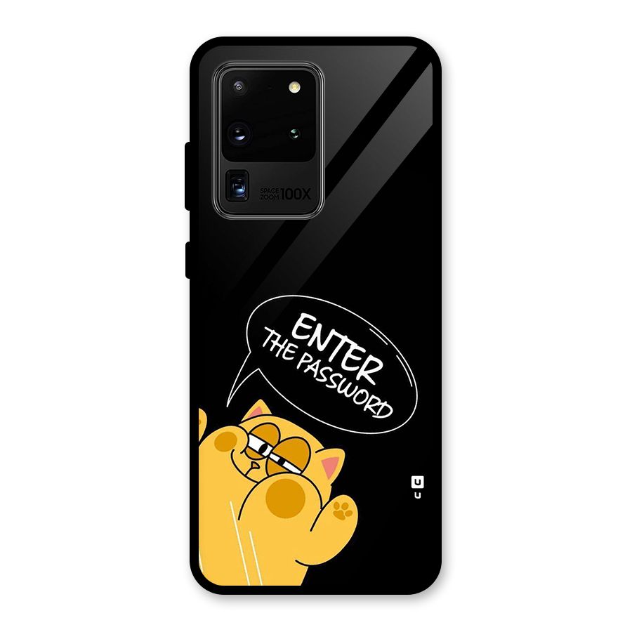 Enter The Password Glass Back Case for Galaxy S20 Ultra