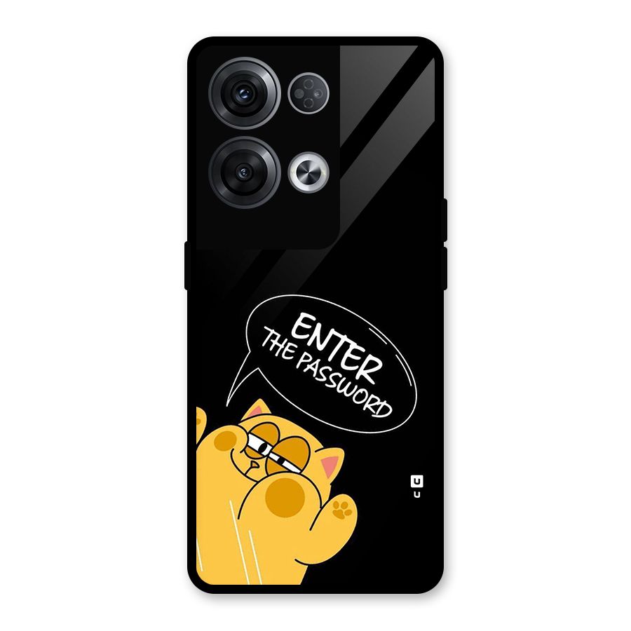 Enter The Password Glass Back Case for Oppo Reno8 Pro 5G