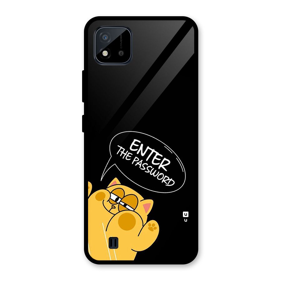 Enter The Password Glass Back Case for Realme C11 2021