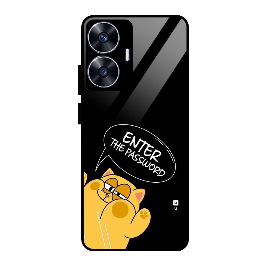 Enter The Password Glass Back Case for Realme Narzo N55