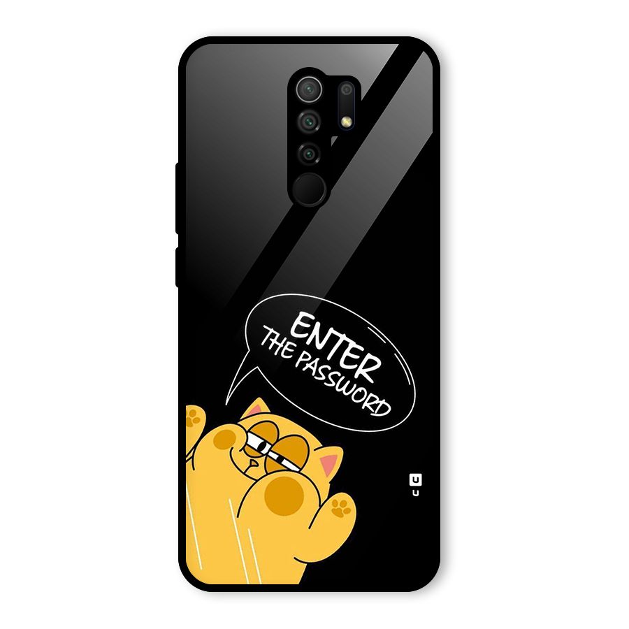Enter The Password Glass Back Case for Redmi 9 Prime
