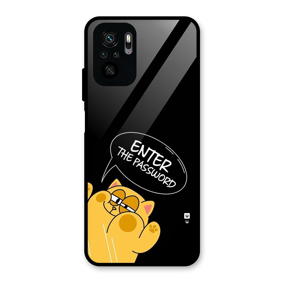 Enter The Password Glass Back Case for Redmi Note 10S