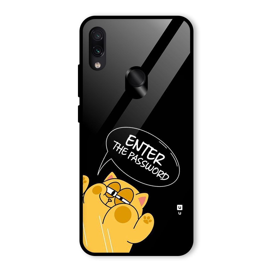 Enter The Password Glass Back Case for Redmi Note 7