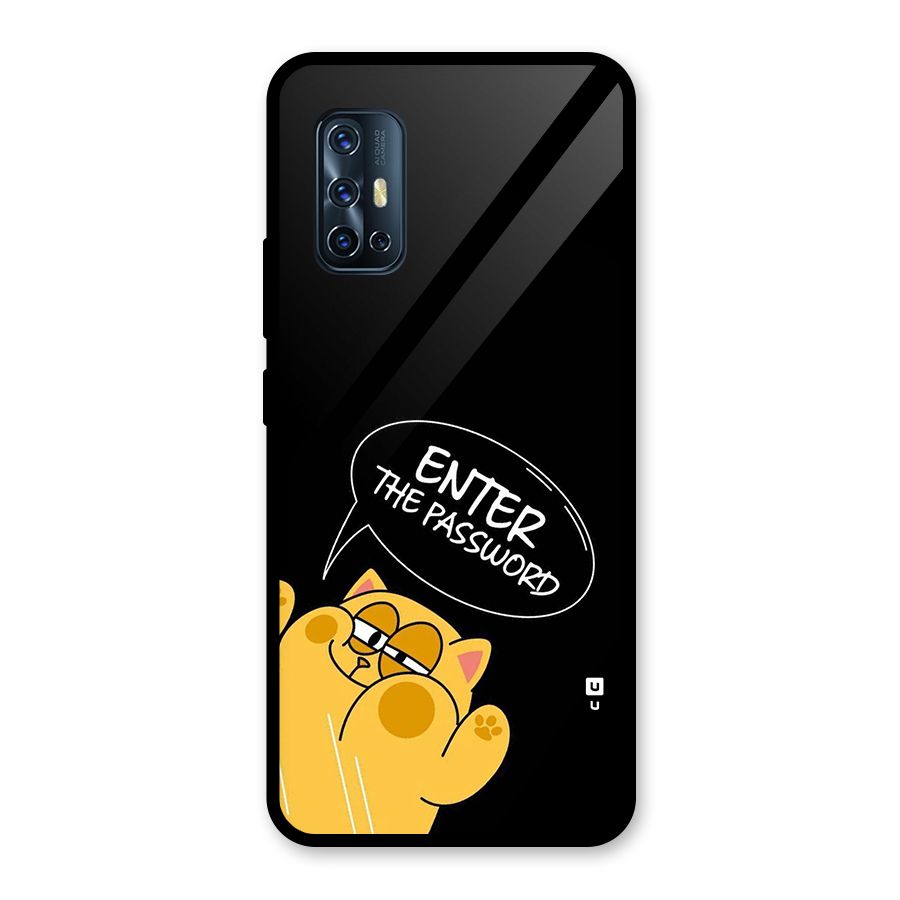 Enter The Password Glass Back Case for Vivo V17