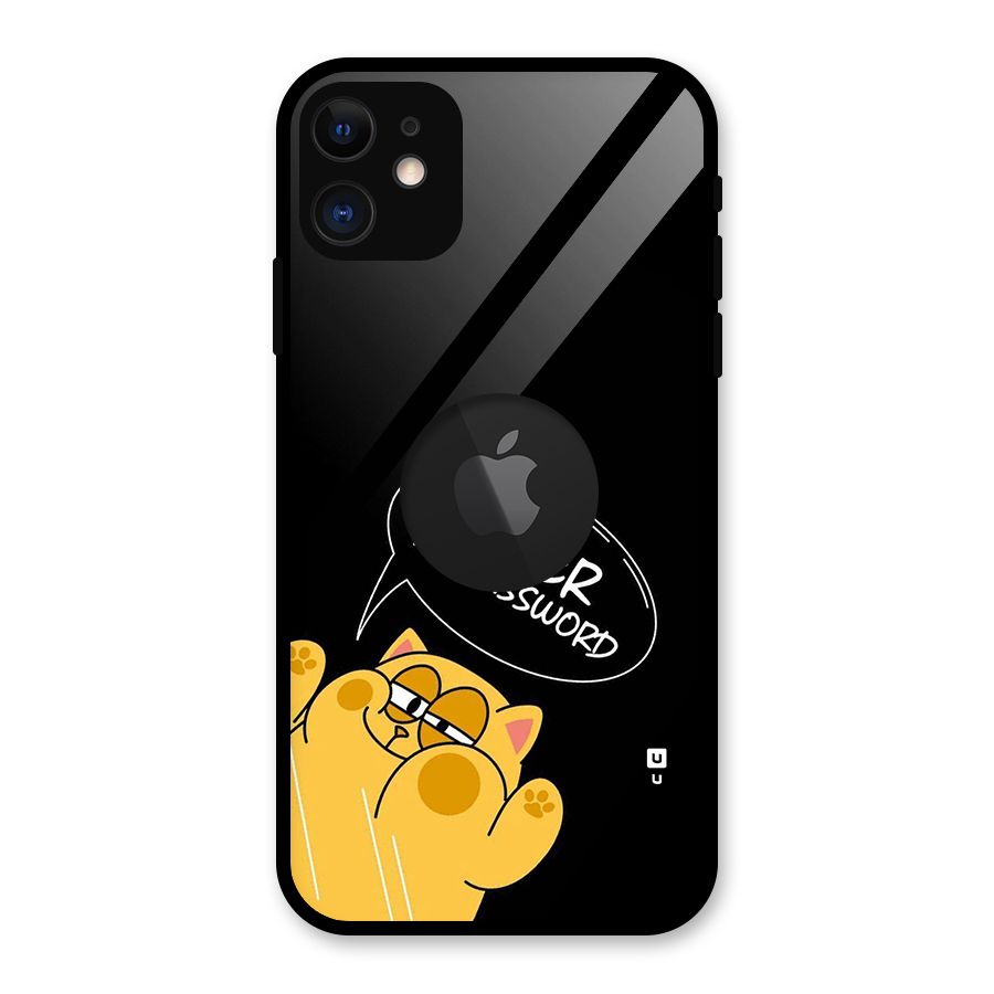 Enter The Password Glass Back Case for iPhone 11 Logo Cut