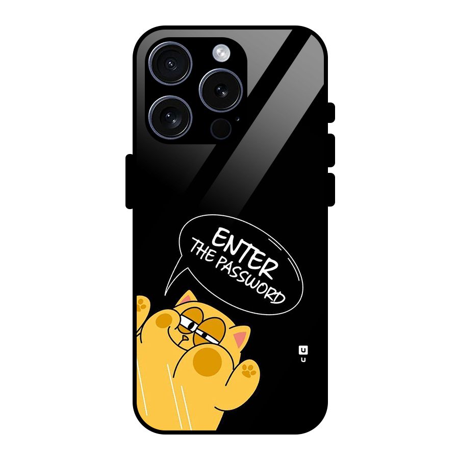 Enter The Password Glass Back Case for iPhone 15 Pro