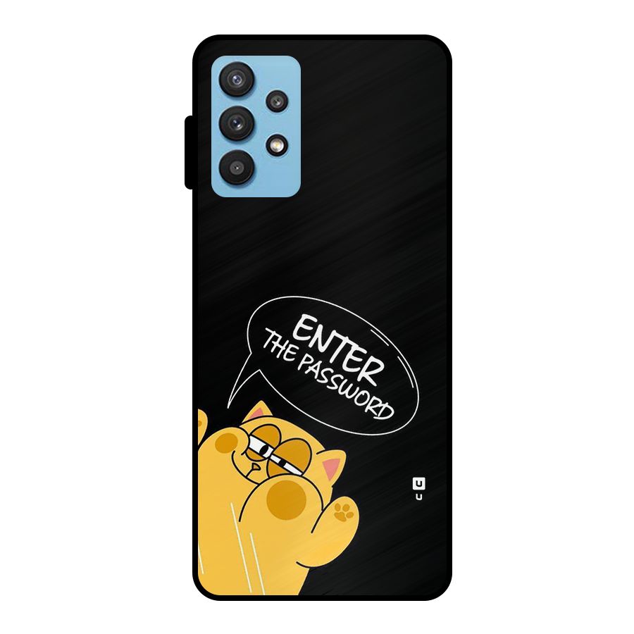 Enter The Password Metal Back Case for Galaxy M32 5G