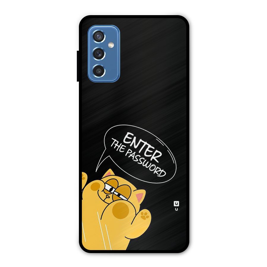 Enter The Password Metal Back Case for Galaxy M52 5G