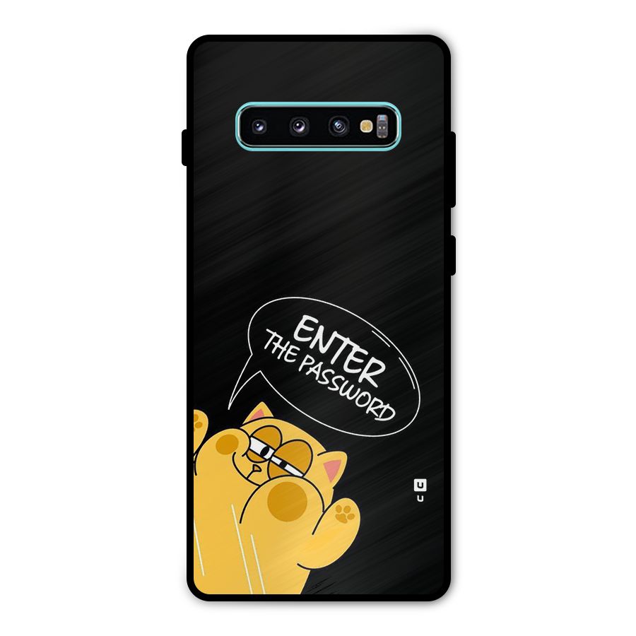 Enter The Password Metal Back Case for Galaxy S10 Plus