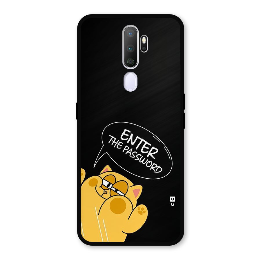 Enter The Password Metal Back Case for Oppo A9 (2020)