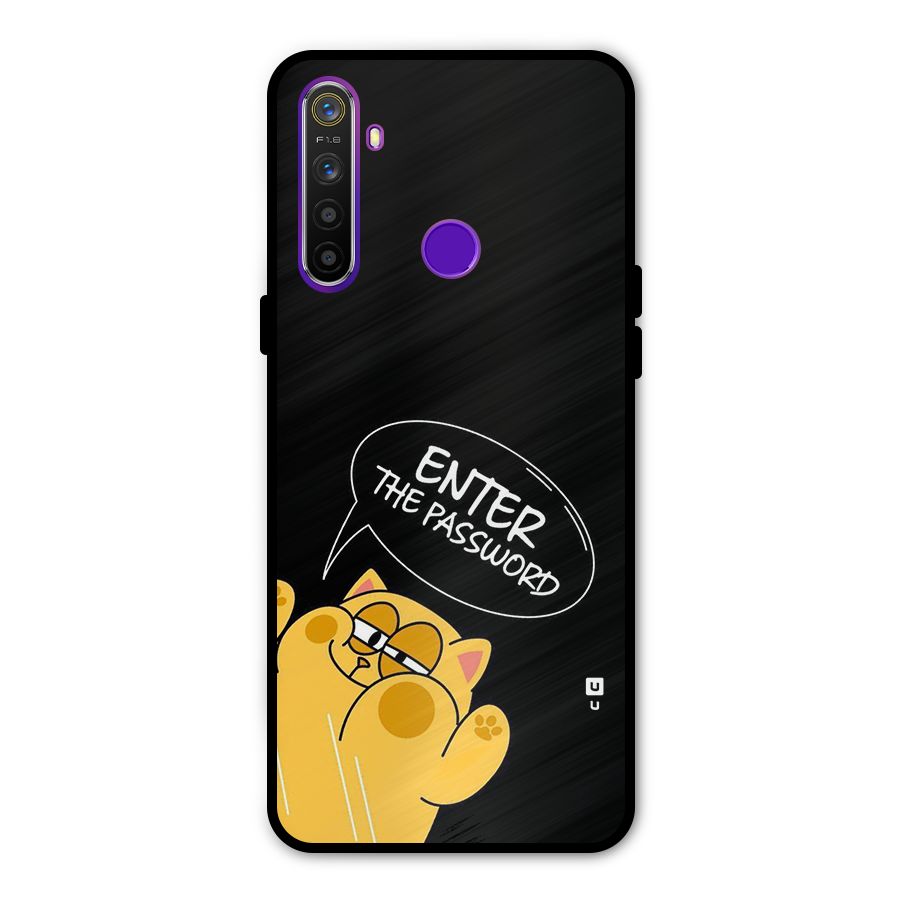 Enter The Password Metal Back Case for Realme 5i