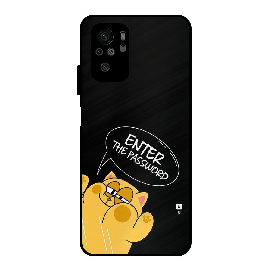Enter The Password Metal Back Case for Redmi Note 10S