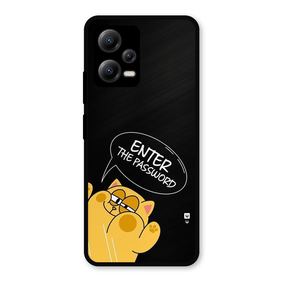 Enter The Password Metal Back Case for Redmi Note 12 5G